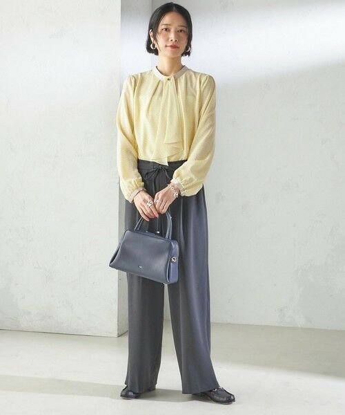 SHIPS / シップス その他パンツ | 〈接触冷感 / 手洗い可能〉アセテート混 バック サテン ワイド パンツ | 詳細12