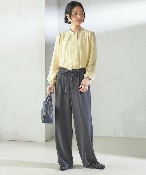 SHIPS / シップス その他パンツ | 〈接触冷感 / 手洗い可能〉アセテート混 バック サテン ワイド パンツ | 詳細14