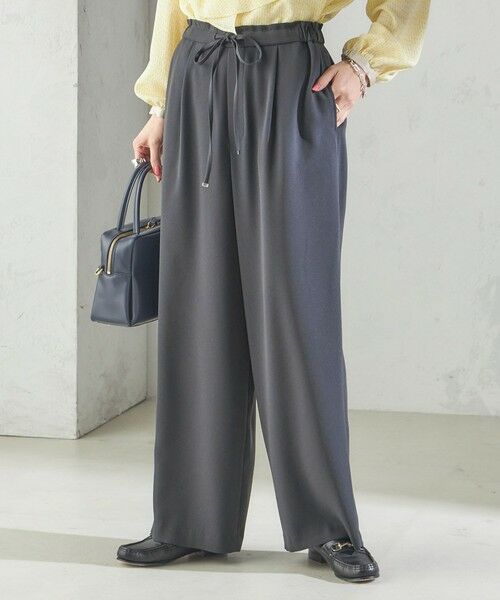 SHIPS / シップス その他パンツ | 〈接触冷感 / 手洗い可能〉アセテート混 バック サテン ワイド パンツ | 詳細15