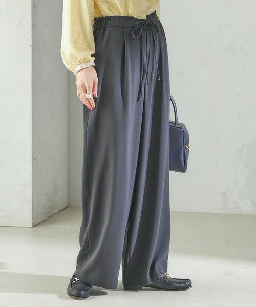 SHIPS / シップス その他パンツ | 〈接触冷感 / 手洗い可能〉アセテート混 バック サテン ワイド パンツ | 詳細18