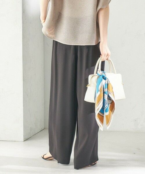 SHIPS / シップス その他パンツ | 〈接触冷感 / 手洗い可能〉アセテート混 バック サテン ワイド パンツ | 詳細26