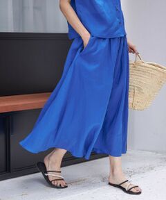 SHIPS / シップス ロング・マキシ丈スカート | 〈手洗い可能〉ラミー 4 ウエスト シャーリング スカート