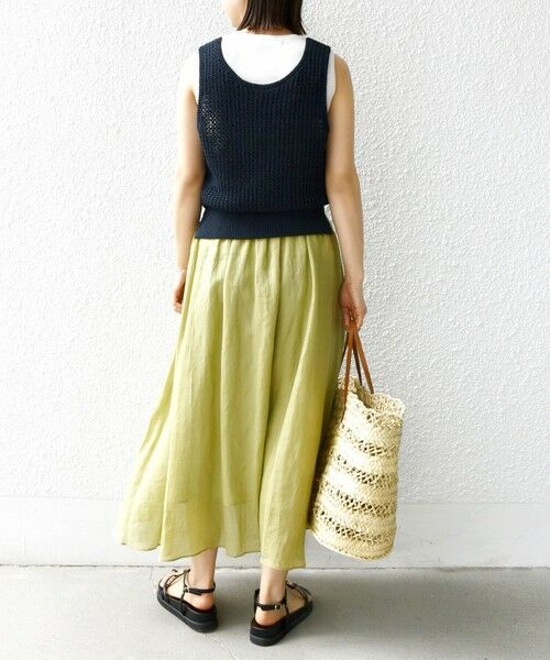 SHIPS / シップス ロング・マキシ丈スカート | 〈手洗い可能〉ラミー 4 ウエスト シャーリング スカート | 詳細25