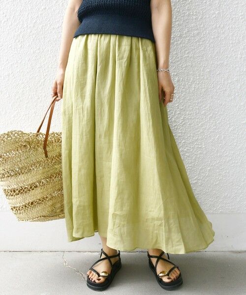 SHIPS / シップス ロング・マキシ丈スカート | 〈手洗い可能〉ラミー 4 ウエスト シャーリング スカート | 詳細27