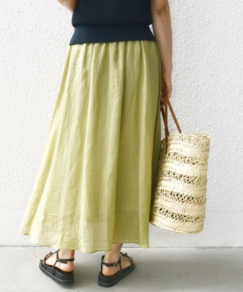 SHIPS / シップス ロング・マキシ丈スカート | 〈手洗い可能〉ラミー 4 ウエスト シャーリング スカート | 詳細28