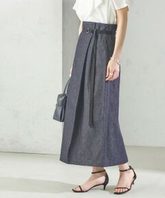 SHIPS / シップス デニムスカート | 【SHIPS別注】Nell:〈手洗い可能〉デニム タック スカート