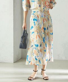 SHIPS / シップス ロング・マキシ丈スカート | IPEKER 花柄 フロント ポケット フレア スカート