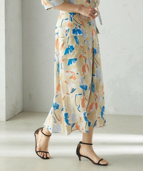SHIPS / シップス ロング・マキシ丈スカート | IPEKER 花柄 フロント ポケット フレア スカート | 詳細11