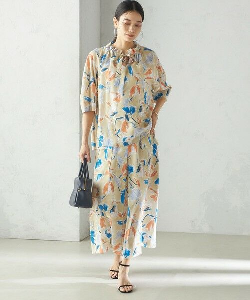 SHIPS / シップス ロング・マキシ丈スカート | IPEKER 花柄 フロント ポケット フレア スカート | 詳細12