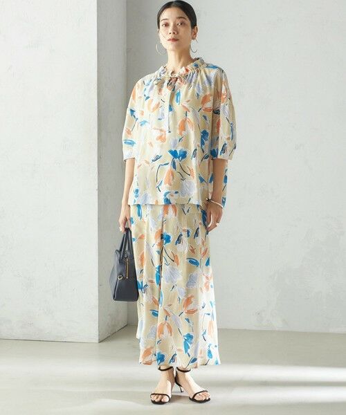 SHIPS / シップス ロング・マキシ丈スカート | IPEKER 花柄 フロント ポケット フレア スカート | 詳細17