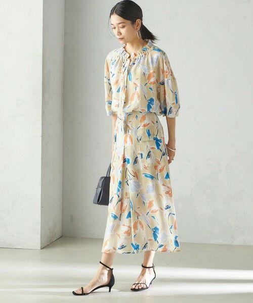 SHIPS / シップス ロング・マキシ丈スカート | IPEKER 花柄 フロント ポケット フレア スカート | 詳細2