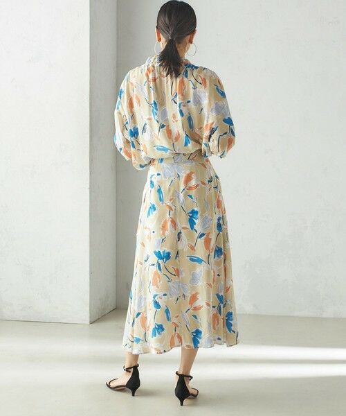 SHIPS / シップス ロング・マキシ丈スカート | IPEKER 花柄 フロント ポケット フレア スカート | 詳細3