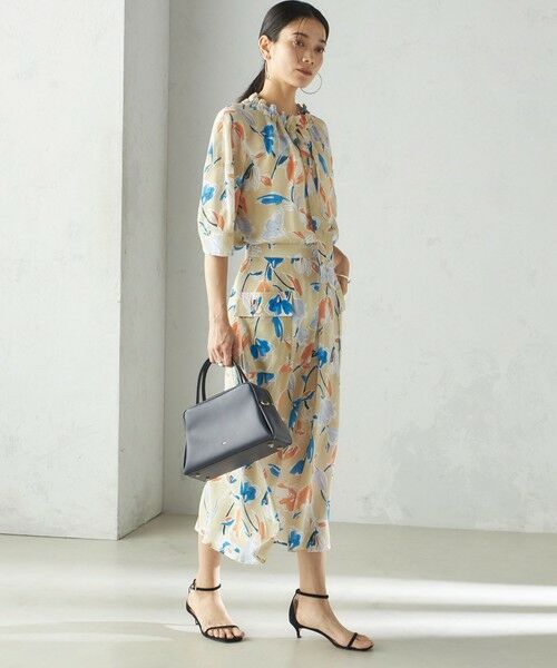 SHIPS / シップス ロング・マキシ丈スカート | IPEKER 花柄 フロント ポケット フレア スカート | 詳細4