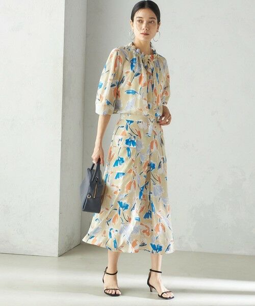 SHIPS / シップス ロング・マキシ丈スカート | IPEKER 花柄 フロント ポケット フレア スカート | 詳細5