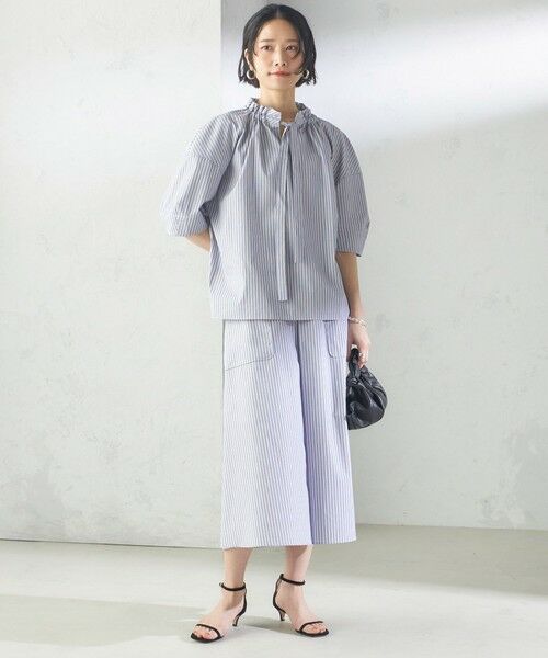 SHIPS / シップス ロング・マキシ丈スカート | 〈手洗い可能〉ストライプ フロント ポケット フレア スカート | 詳細13