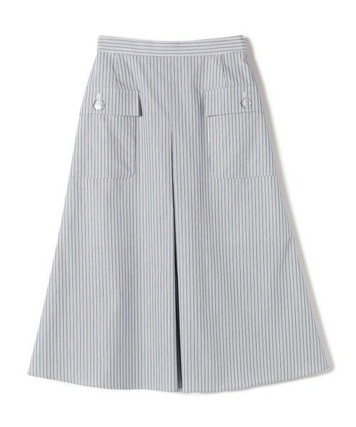 SHIPS / シップス ロング・マキシ丈スカート | 〈手洗い可能〉ストライプ フロント ポケット フレア スカート | 詳細16
