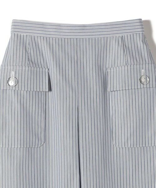 SHIPS / シップス ロング・マキシ丈スカート | 〈手洗い可能〉ストライプ フロント ポケット フレア スカート | 詳細20