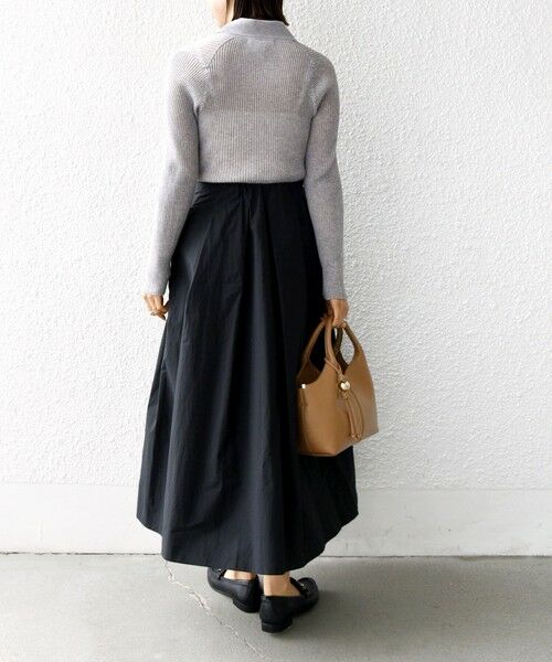 SHIPS / シップス ロング・マキシ丈スカート | 〈手洗い可能〉ライト タフタ タック フレア スカート | 詳細14