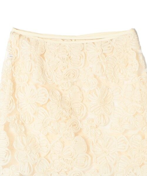 SHIPS / シップス ミニ・ひざ丈スカート | 〈手洗い可能〉フラワー 刺繍 チュール ラップ スカート | 詳細26