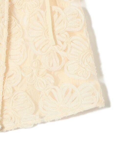 SHIPS / シップス ミニ・ひざ丈スカート | 〈手洗い可能〉フラワー 刺繍 チュール ラップ スカート | 詳細28