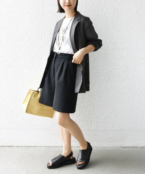 SHIPS / シップス ショート・ハーフ・半端丈パンツ | 〈手洗い可能〉ダブル クロス ハーフ パンツ | 詳細12