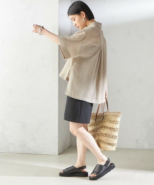 SHIPS / シップス ショート・ハーフ・半端丈パンツ | 〈手洗い可能〉ダブル クロス ハーフ パンツ | 詳細2