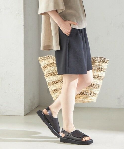 SHIPS for women/シップスウィメン 《予約》〈手洗い可能〉ダブル クロス ハーフ パンツ ブラック 38 SHIPS for women/シップスウィメン 《予約》〈手洗い可能〉ダブル クロス ハーフ パンツ ブラック 38