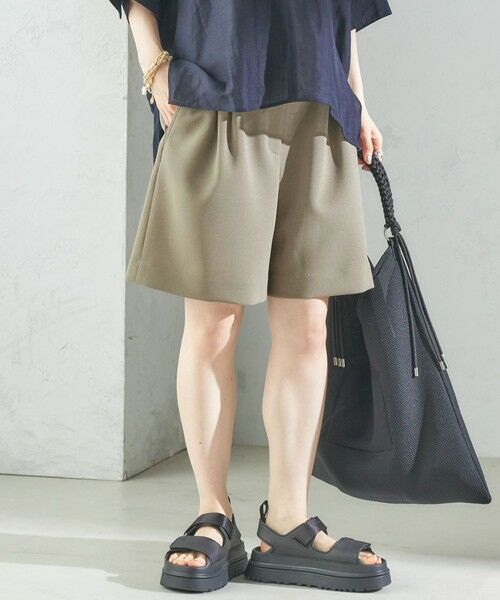 SHIPS for women/シップスウィメン 《予約》〈手洗い可能〉ダブル クロス ハーフ パンツ ベージュ系 36 SHIPS for women/シップスウィメン 《予約》〈手洗い可能〉ダブル クロス ハーフ パンツ ベージュ系 36