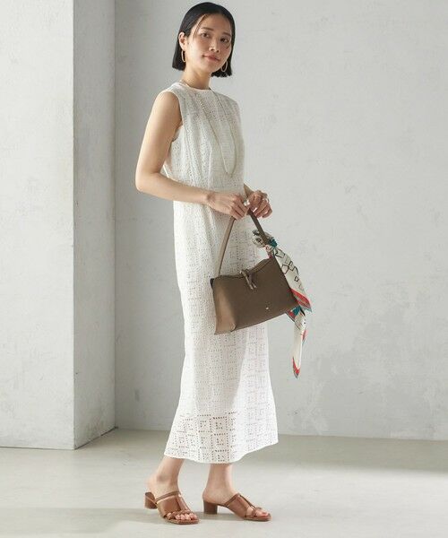 SHIPS / シップス ロング・マキシ丈ワンピース | 〈手洗い可能〉Broche スクエア レース Iライン ワンピース | 詳細5