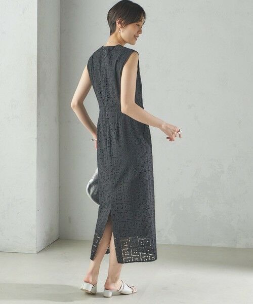 SHIPS / シップス ロング・マキシ丈ワンピース | 〈手洗い可能〉Broche スクエア レース Iライン ワンピース | 詳細21