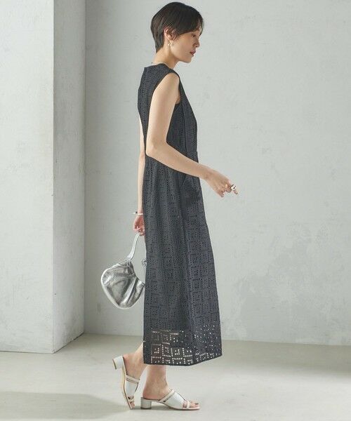 SHIPS / シップス ロング・マキシ丈ワンピース | 〈手洗い可能〉Broche スクエア レース Iライン ワンピース | 詳細22