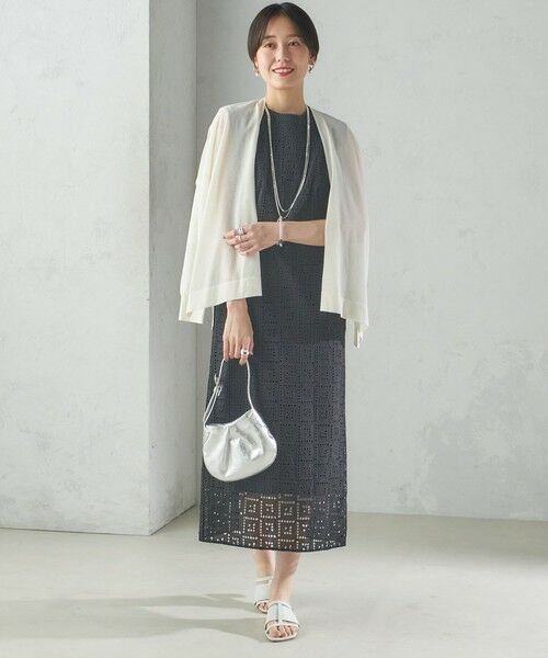 SHIPS / シップス ロング・マキシ丈ワンピース | 〈手洗い可能〉Broche スクエア レース Iライン ワンピース | 詳細25