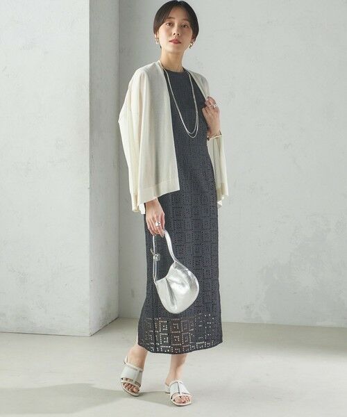 SHIPS / シップス ロング・マキシ丈ワンピース | 〈手洗い可能〉Broche スクエア レース Iライン ワンピース | 詳細26