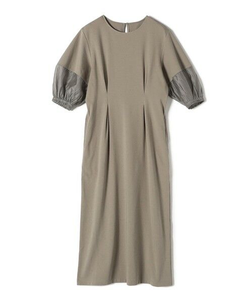 SHIPS / シップス ロング・マキシ丈ワンピース | 〈手洗い可能〉シアー スリーブ 切替 ジャージー ワンピース | 詳細19