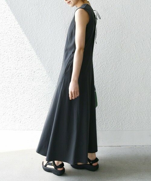 SHIPS / シップス ロング・マキシ丈ワンピース | 〈洗濯機可能〉ローラバイオ バック リボン フレア ジャージー ワンピース | 詳細12