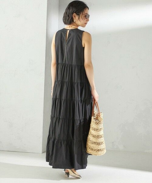 SHIPS / シップス ロング・マキシ丈ワンピース | 〈手洗い可能〉Fanaka:ポプリン ティアード ロング ワンピース | 詳細13