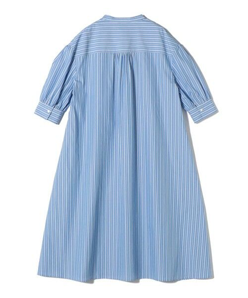SHIPS / シップス ロング・マキシ丈ワンピース | 〈手洗い可能〉スタンドカラー リボン ストライプ シャツ ワンピース | 詳細20