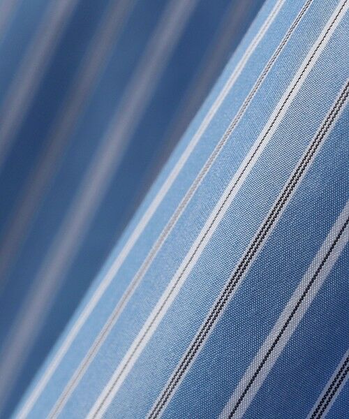 SHIPS / シップス ロング・マキシ丈ワンピース | 〈手洗い可能〉スタンドカラー リボン ストライプ シャツ ワンピース | 詳細24