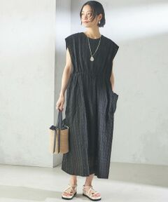 SHIPS / シップス ロング・マキシ丈ワンピース | 《予約》【SHIPS別注】assiette:〈手洗い可能〉刺繍 サック ワンピース