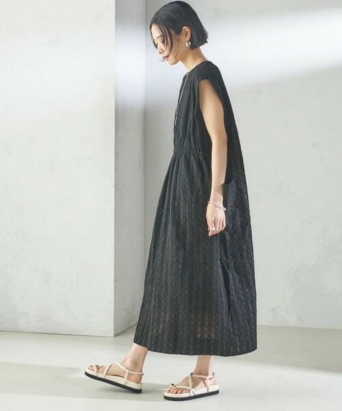 SHIPS / シップス ロング・マキシ丈ワンピース | 《予約》【SHIPS別注】assiette:〈手洗い可能〉刺繍 サック ワンピース | 詳細2