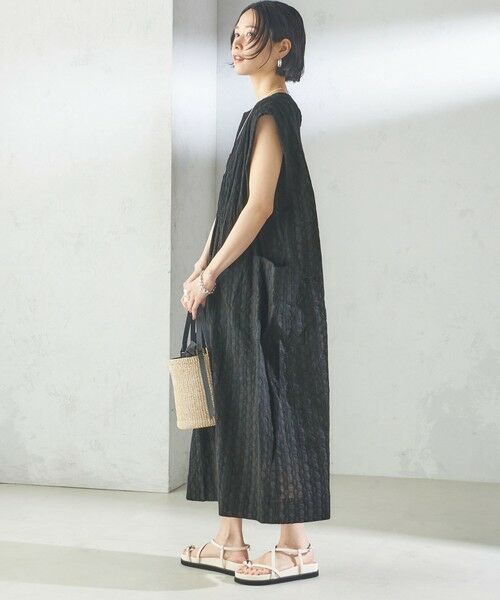 SHIPS / シップス ロング・マキシ丈ワンピース | 《予約》【SHIPS別注】assiette:〈手洗い可能〉刺繍 サック ワンピース | 詳細3