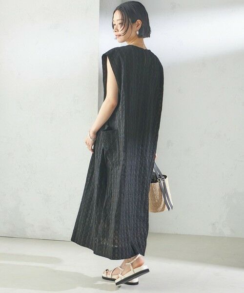 SHIPS / シップス ロング・マキシ丈ワンピース | 《予約》【SHIPS別注】assiette:〈手洗い可能〉刺繍 サック ワンピース | 詳細4