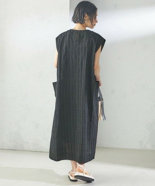 SHIPS / シップス ロング・マキシ丈ワンピース | 《予約》【SHIPS別注】assiette:〈手洗い可能〉刺繍 サック ワンピース | 詳細5