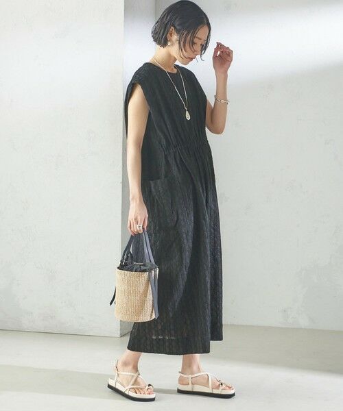 SHIPS / シップス ロング・マキシ丈ワンピース | 《予約》【SHIPS別注】assiette:〈手洗い可能〉刺繍 サック ワンピース | 詳細6