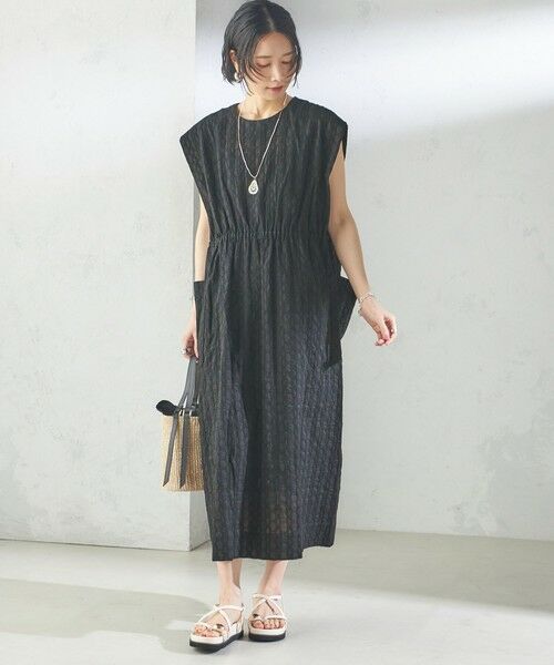 SHIPS / シップス ロング・マキシ丈ワンピース | 《予約》【SHIPS別注】assiette:〈手洗い可能〉刺繍 サック ワンピース | 詳細7