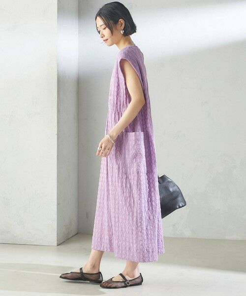 SHIPS / シップス ロング・マキシ丈ワンピース | 《予約》【SHIPS別注】assiette:〈手洗い可能〉刺繍 サック ワンピース | 詳細21