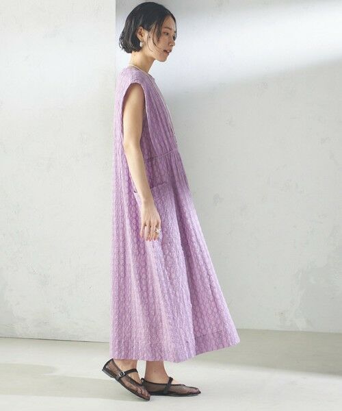 SHIPS / シップス ロング・マキシ丈ワンピース | 《予約》【SHIPS別注】assiette:〈手洗い可能〉刺繍 サック ワンピース | 詳細24