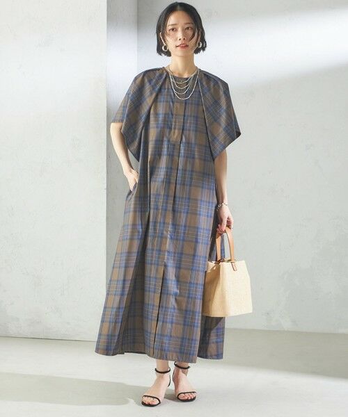 SHIPS / シップス ロング・マキシ丈ワンピース | 【SHIPS別注】c/est:〈洗濯機可能〉ビック チェック ワンピース | 詳細1