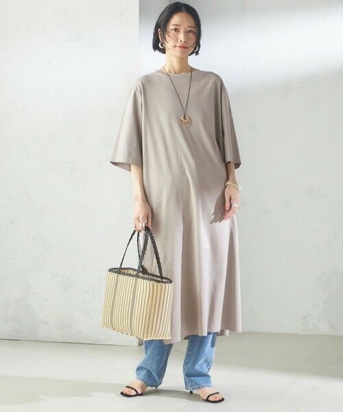 SHIPS / シップス ロング・マキシ丈ワンピース | 【SHIPS別注】WRAPINKNOT:クルーネック カット ワンピース | 詳細1