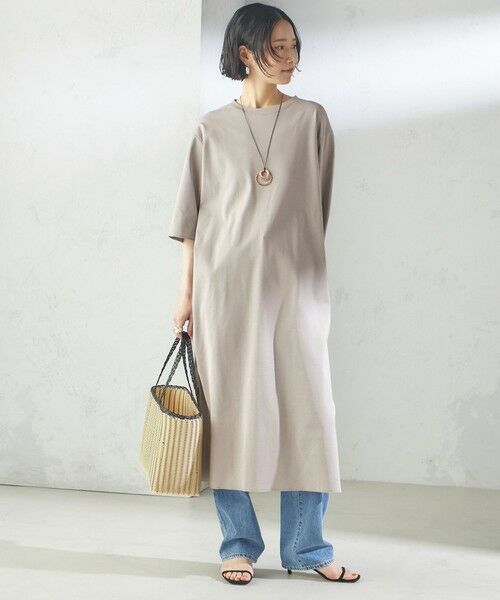 SHIPS / シップス ロング・マキシ丈ワンピース | 【SHIPS別注】WRAPINKNOT:クルーネック カット ワンピース | 詳細6